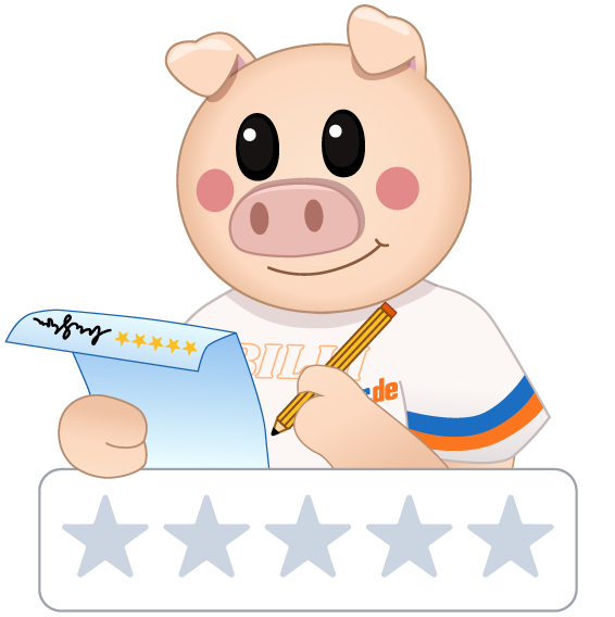 Ein cartoonhaftes Schwein